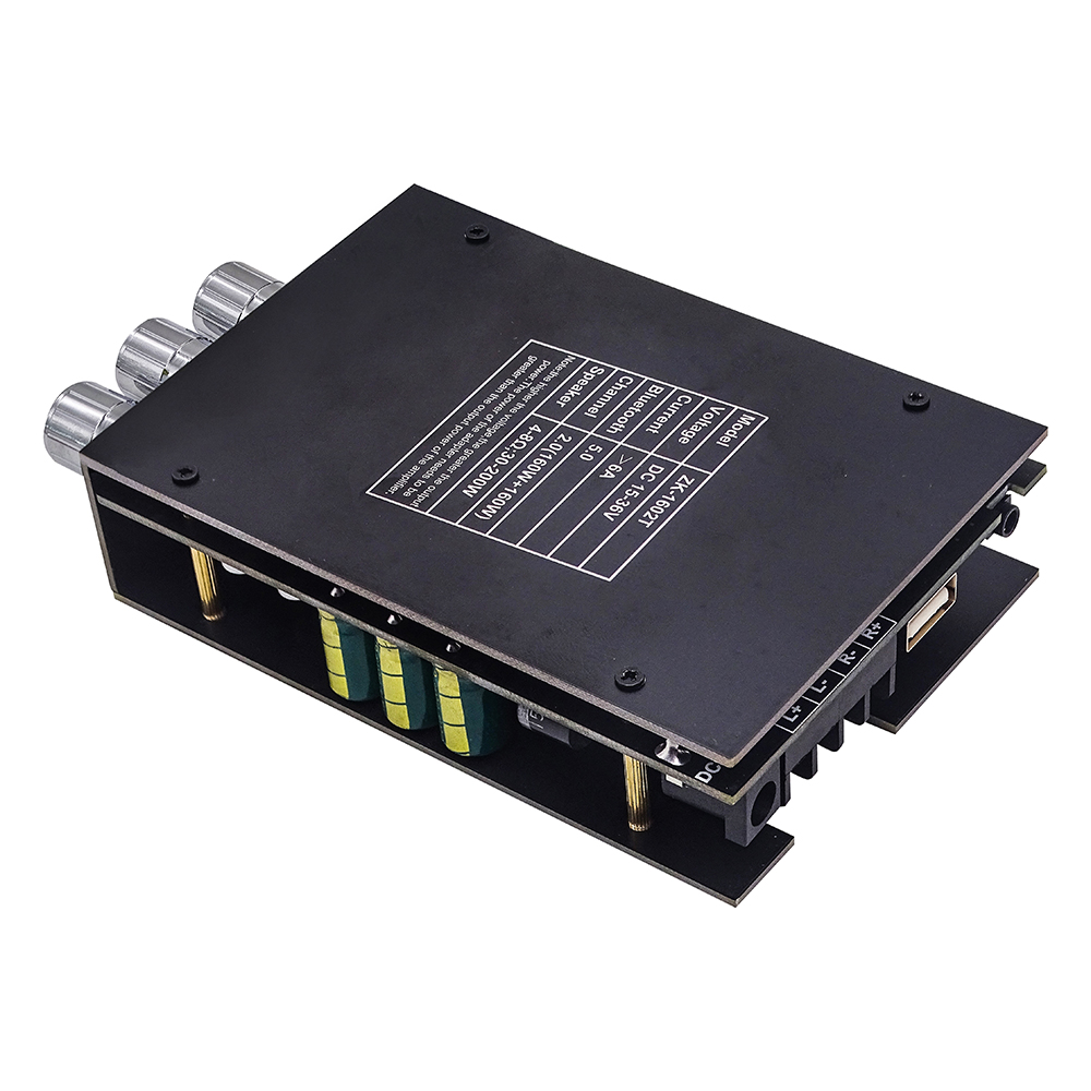 Zk-1602t Tda7498e Bluetooth 5.0 Subwoofer Amplifier Board 2*160w 2.0 Channel High Power Audio Stereo Amplifier Board Bass Amp. 