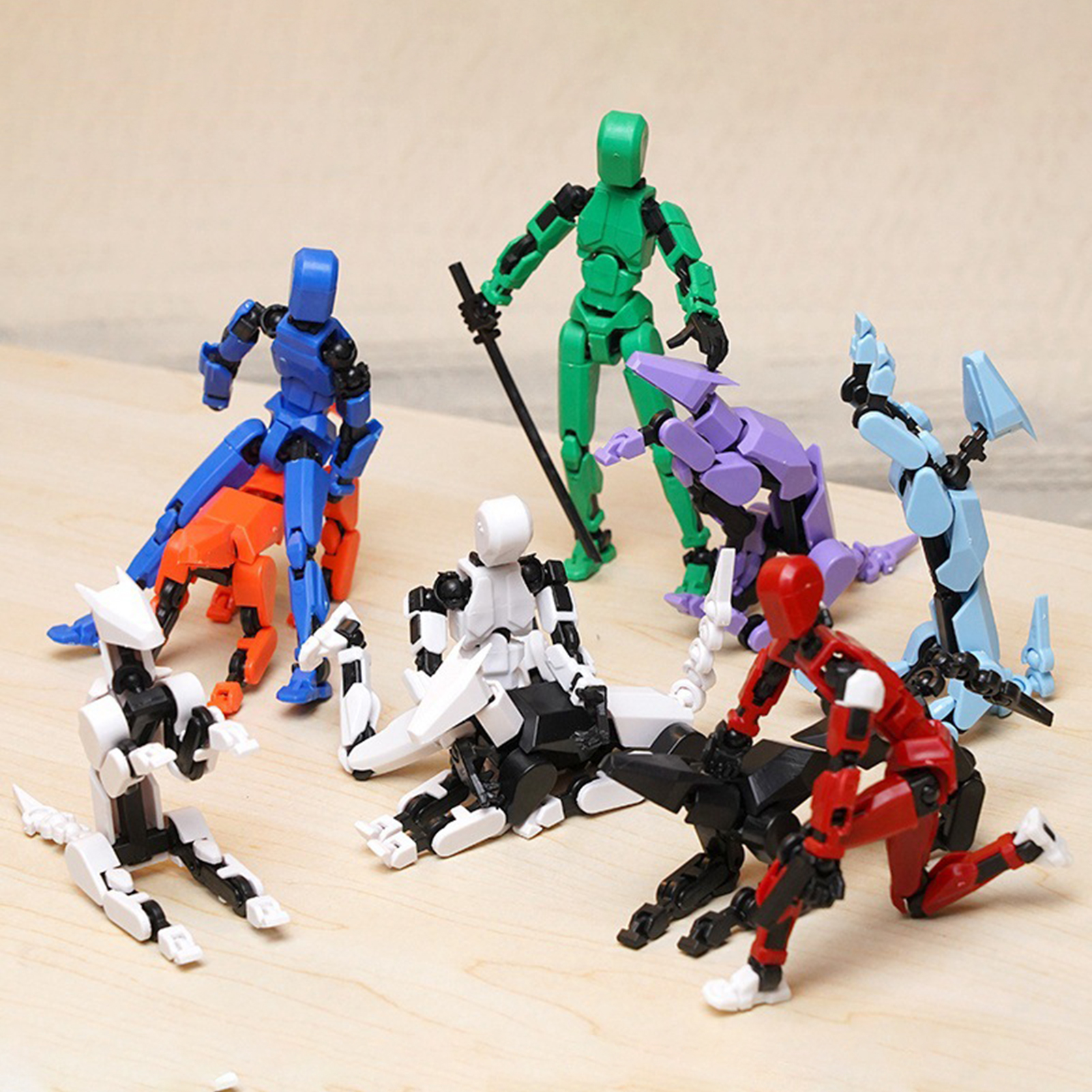 Robot Dog Ornament Multi-jointed Robot Dog Action Figure Movable 3d Printed Model for Kids Adults Perfect Gift Poseable Robot Ornament