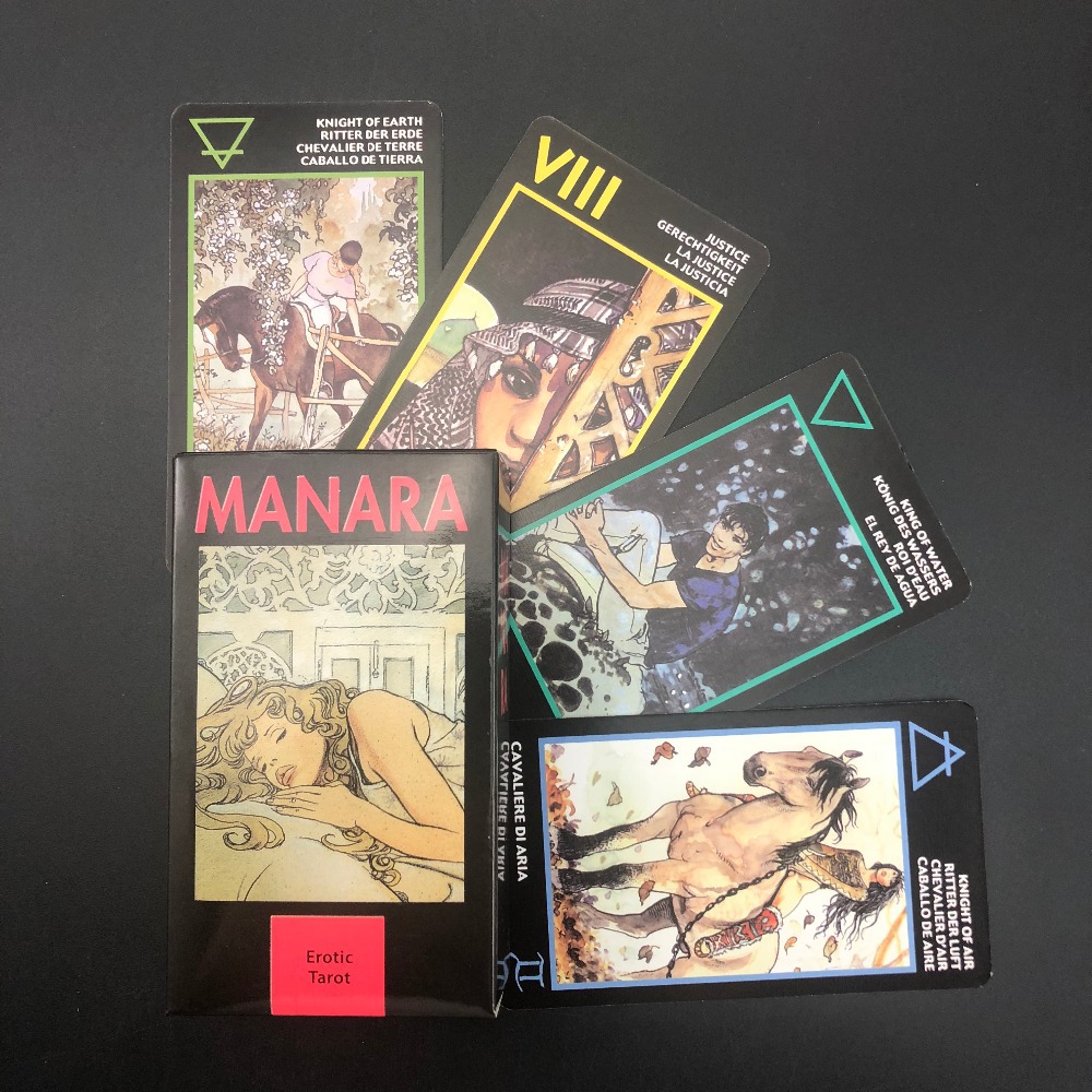 【ZOETN-HOT TOY Store】New Styles Manara Tarot Deck Cards English Version Divination Card Game Family Board Game. 