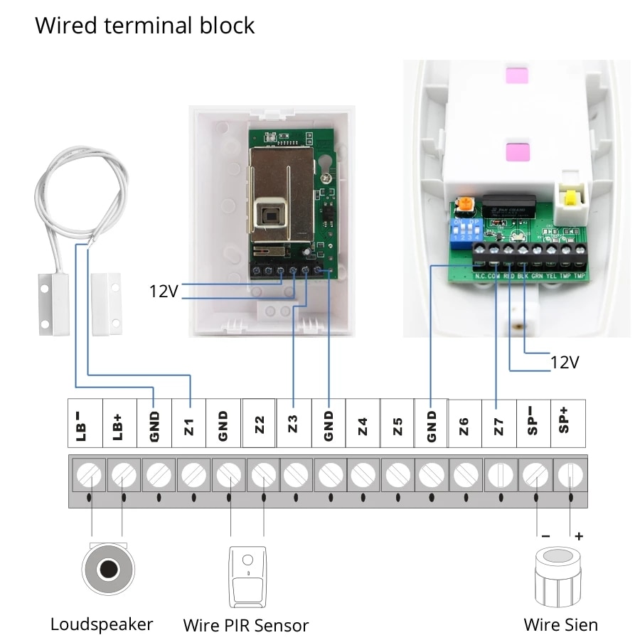 G2B Wired Wireless GSM Home Burglar Security Alarm System 433MHz support M2B Spanish English Russian Voice Language Intercom. 