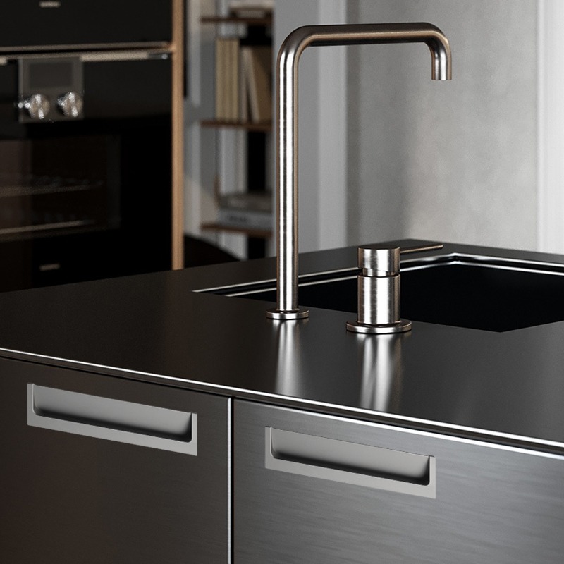 BON closet cabinet door concealed handle recessed groove concealed buckle concave sliding door handle hidden door handle. 