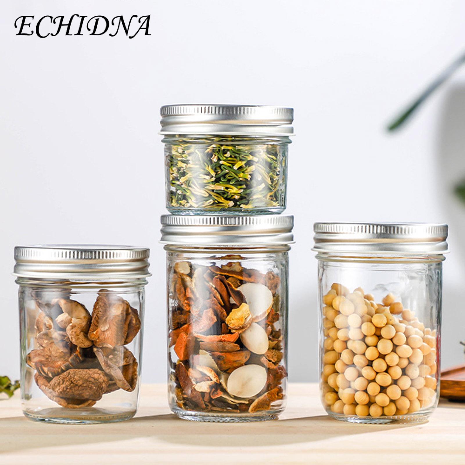 Nut Storage Container Large Capity Glass Sealed Jar with Airtight Lid Multifunctional Storage Container for Fruit Jam Nuts Tea 500ml Sealed Jar with Silicon Seal. 