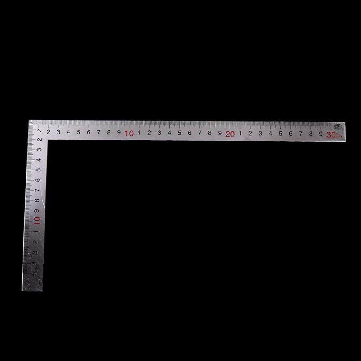 Stainless Steel 15x30cm 90 Degree Angle Metric Try Mitre Square Ruler Scale