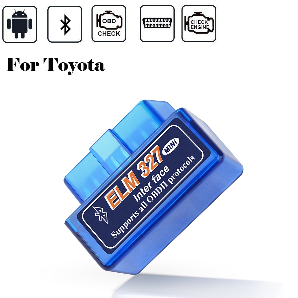 Bluetooth ELM327 OBD2 Scanner For Toyota Corolla Camry CHR RAV4 Auris Yaris Land Cruiser Prado Android OBD2 Car Diagnostic Tools. 