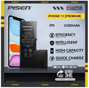 Pisen iP11 Premium Quality Version High Quality Quick Charge Phone Battery Replacement