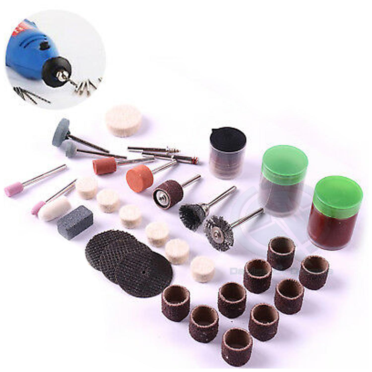 105 Piece Drill Bit Rotary Set Kit Hobby Polishing Grinding Sanding Engraving Tool. 