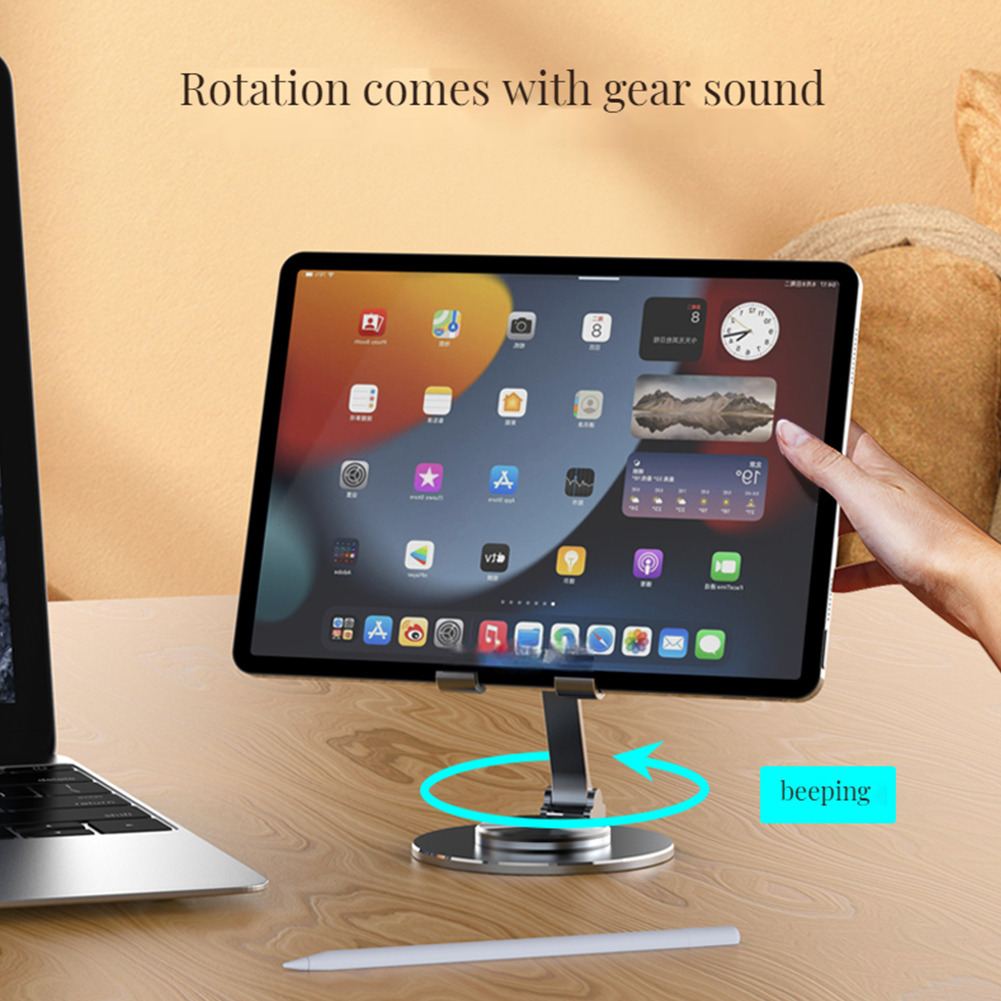 360 Degree Rotating Phone Stand Holder Multi-functional Folding Tablet Bracket For Office Desktop Bedside. 