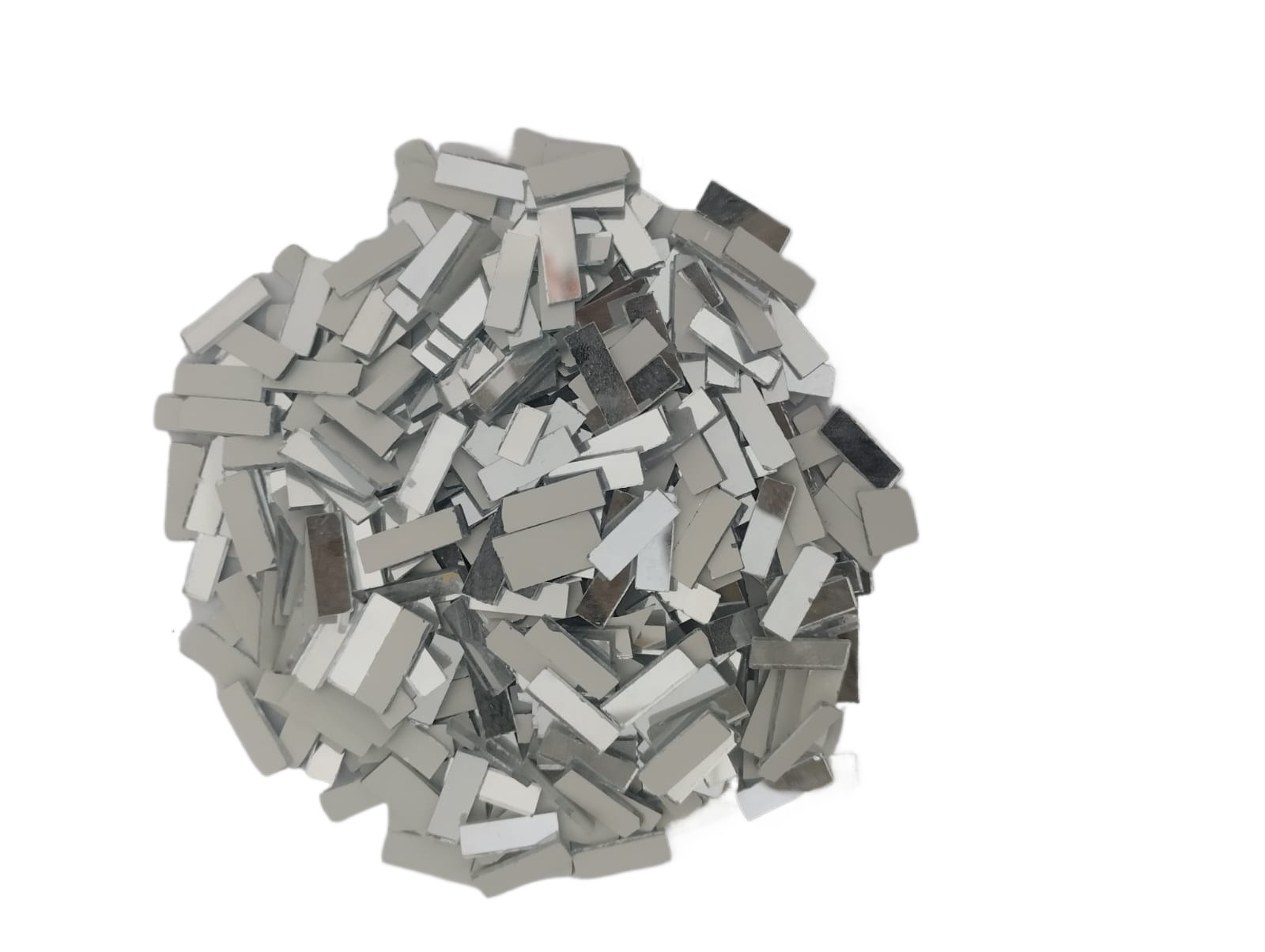 Craft Rectangle Glass Mirror Tiles Real Silver Mosaic Mirrors for DIY Art, Embroidery & Creative Decor Projects 1 Pack. 