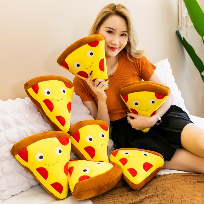 The new creative is the same Internet celebrity imitation food pizza doll pillow foodie doll plush play