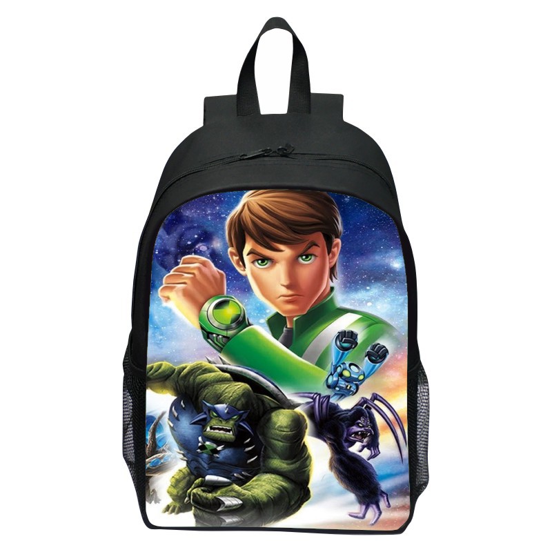Wholesale New Printed Ben10 School Bag Cartoon Teenager Hacker Elementary School Student Lightweight Backpack One Piece Dropshipping
