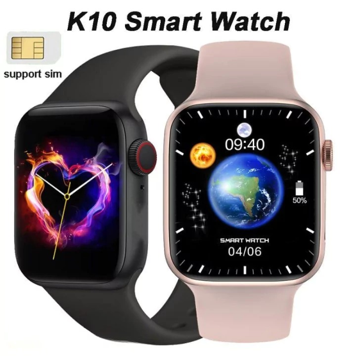 K10 SIM supported Smart Watch Multi Sports Features, SIM and Memory Supported Calling Smartwatch. 