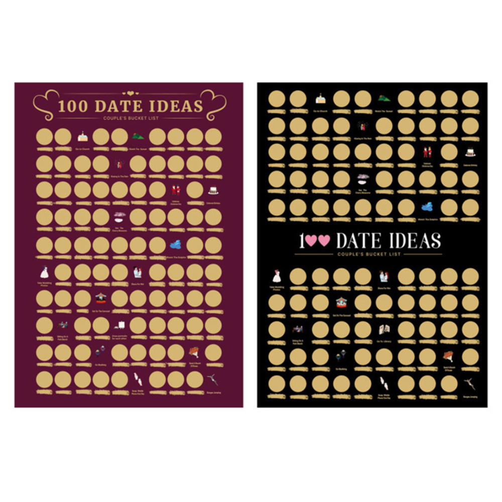 59.4 * 42cm Couples Scratch Poster Creative Red/Black Paper Hanging Picture Red Bottom Poster for Date Night Relationship. 