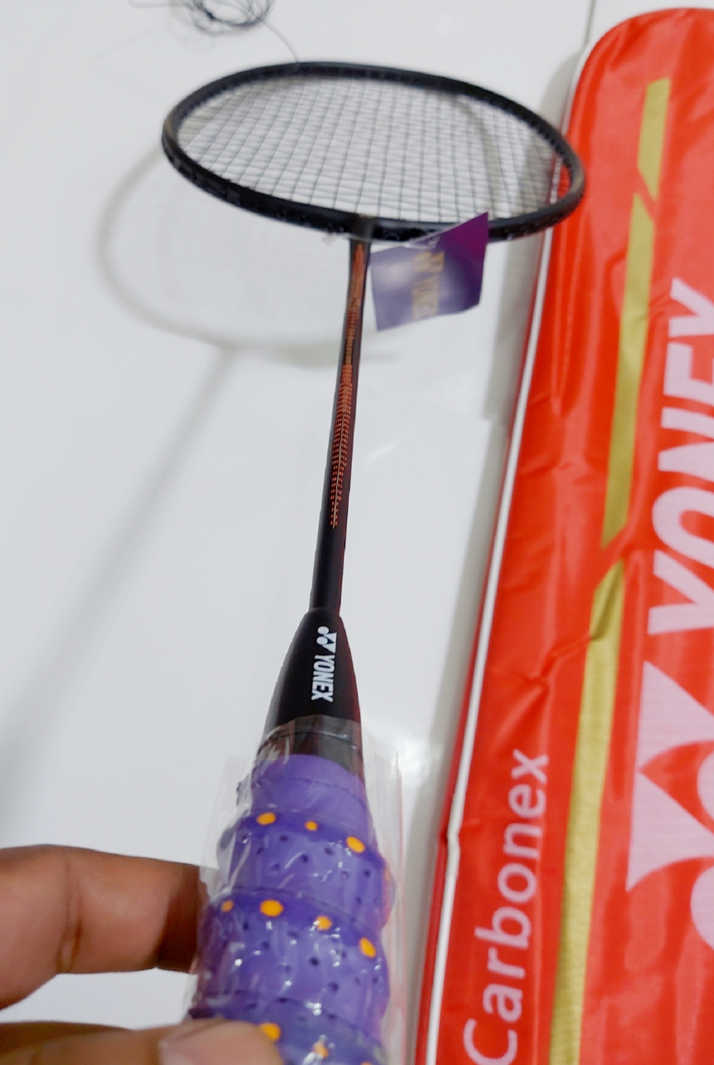 Yonex Badminton Racket String Tension 30 LBS Mashing Gadding - Multicolor. 