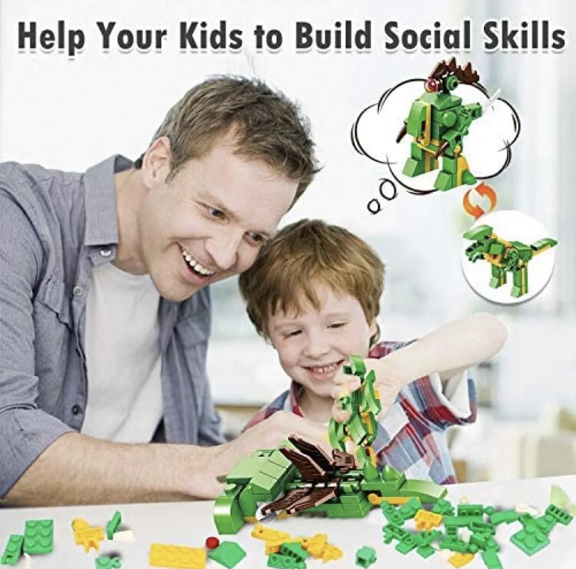 Dinosaur Building Toys for 12 in 1 Building Blocks Sets for Kids Compatible with Lego - Educational Toys Gifts. 
