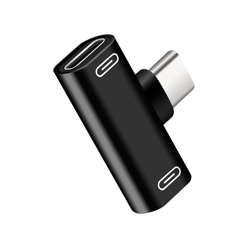 2 In 1 USB C Splitter Type C Male To Dual Type C Female Headphone Charger Adapter Splitter Converter. 