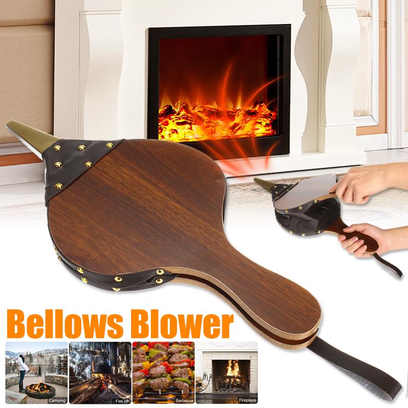 Wooden Bellows Fireplace Blower Hand Bellow Pump For Home Diy