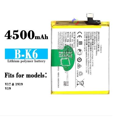 Vivo V19 Neo Battery for Original Vivo V19Neo, V19, V17 Model B-K6, AMIMA Gizmo Li-ion High Quality and Capacity Replacement Same Size as Legit Battery of Authentic Smart Phone, Support Fast Charger,  4500mAh. 