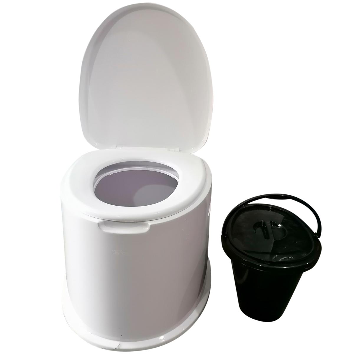Medicated Portable High Commode  With Bucket White Extra  Strong Plastic