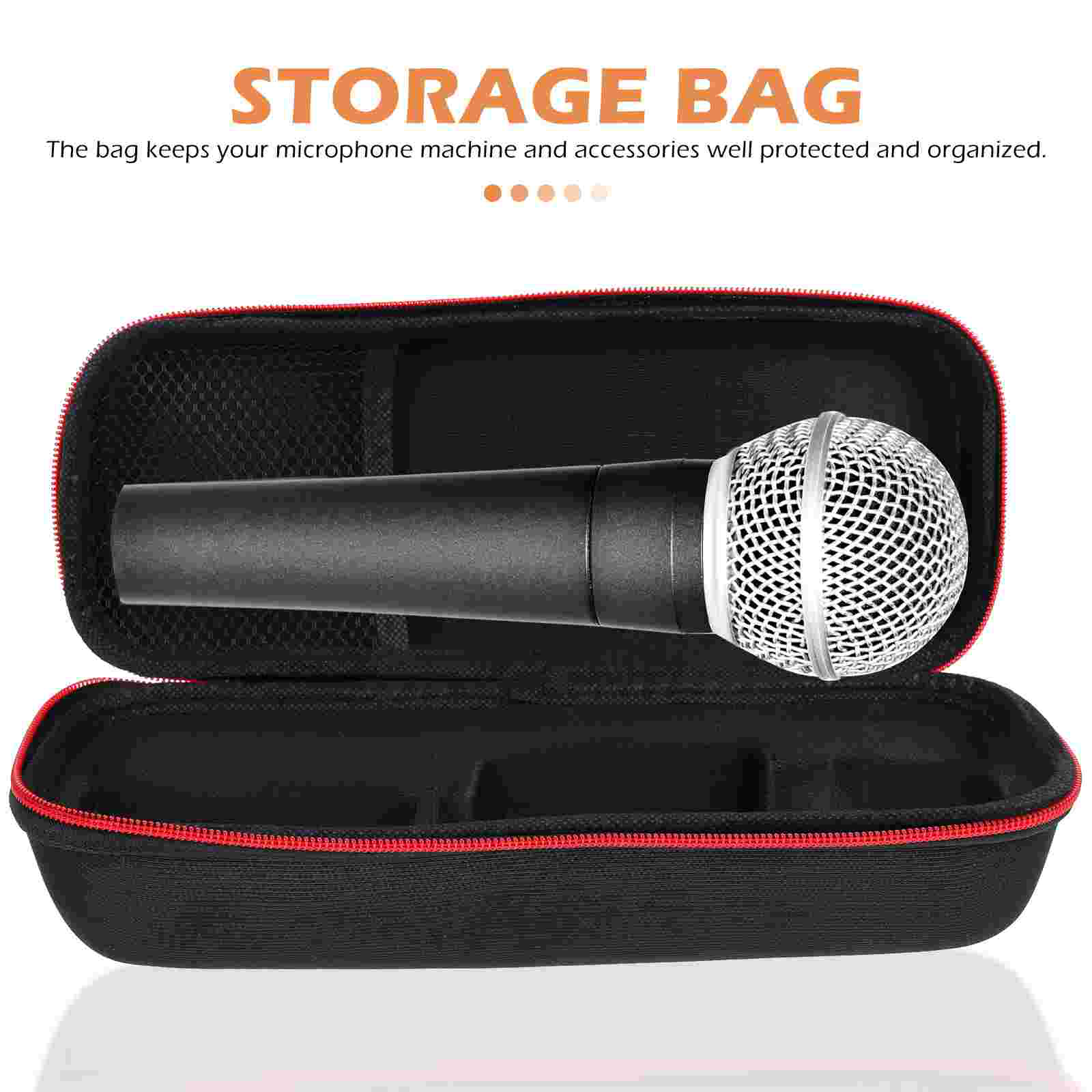 Handheld Microphone Zipper Pouch Wireless Microphone Case Mic Carrying Case Microphone Packaging Box Zipper Storage Bag. 