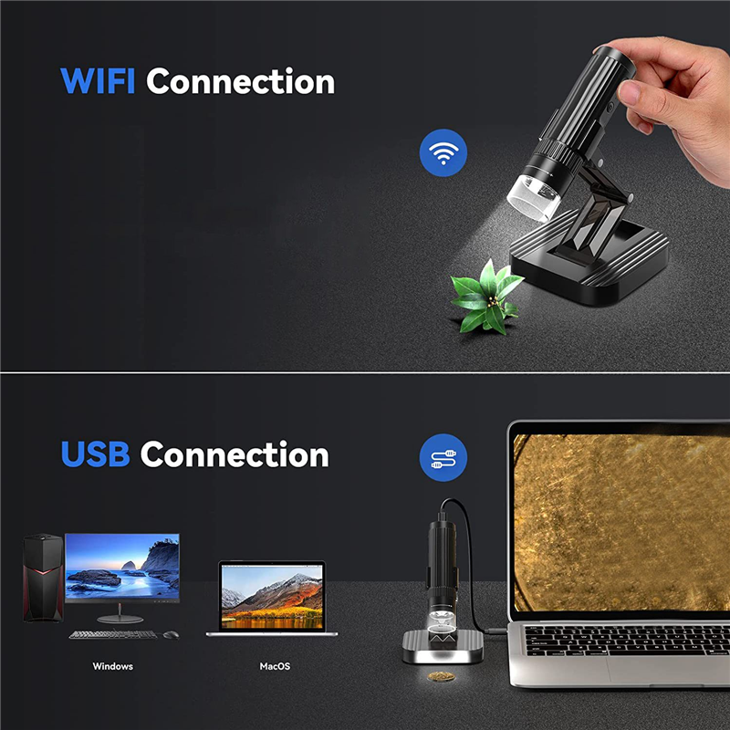 Wireless Digital Microscope 1000X 1080P HD WiFi Portable Handheld USB Mini Microscope Camera Magnifier for Smartphone. 