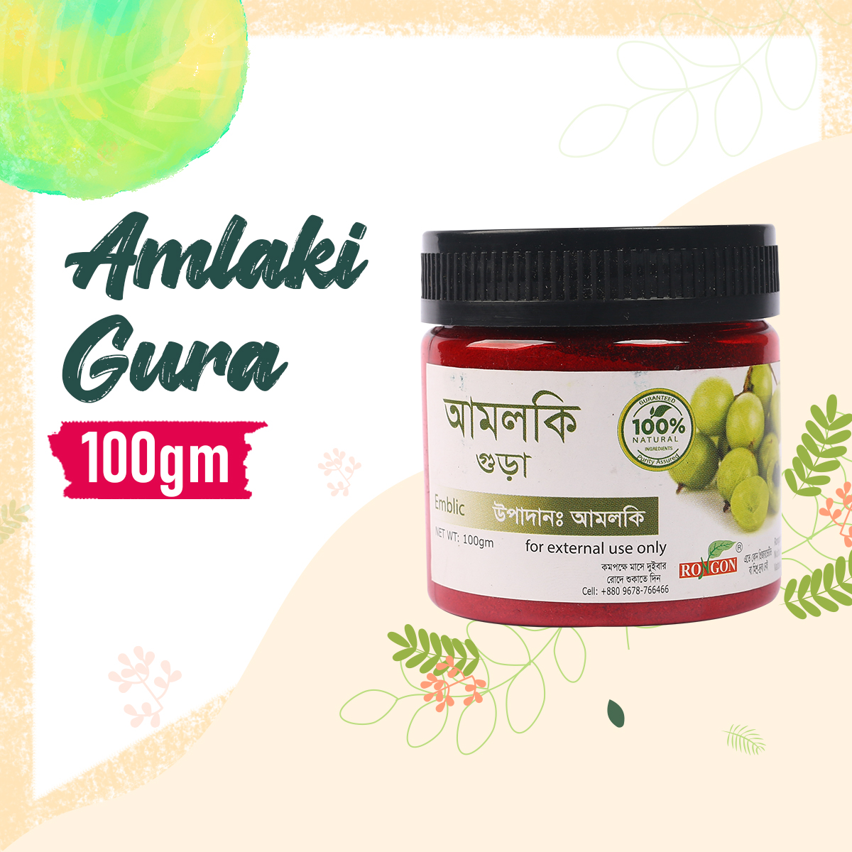 Amloki Powder Emblic Amla - 75gm. 