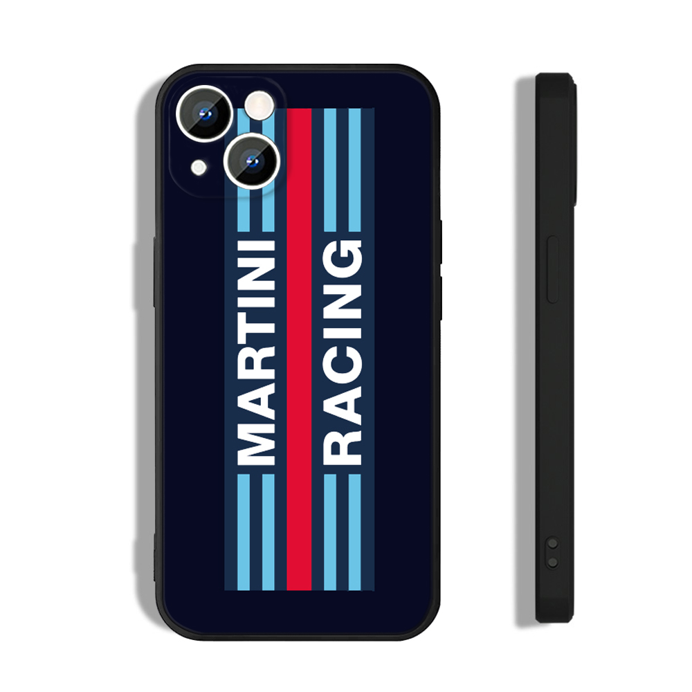 Martini Racing luxury car Phone Case for iPhone14 13 11 12 Mini Pro MAX 8 7 6S Plus SE 2020 X XR XS MAX soft covers Coque fundas