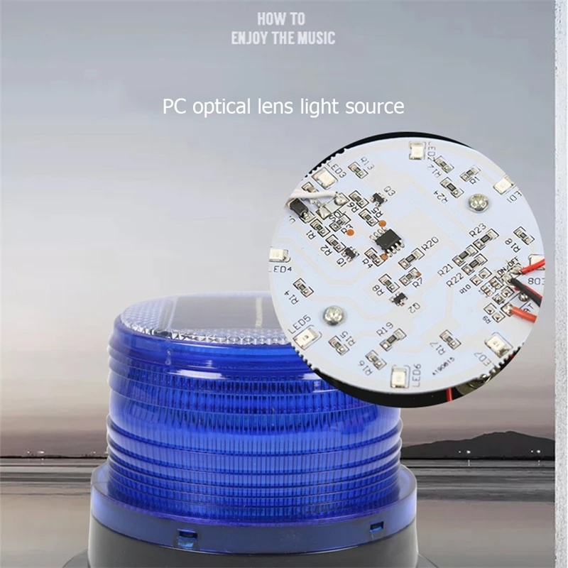 Solar Car Emergency Beacon Indicator LED Flashing Light Lamp Bus Car Truck Strobe Signal Adsorption Night Safety Warning Light. 