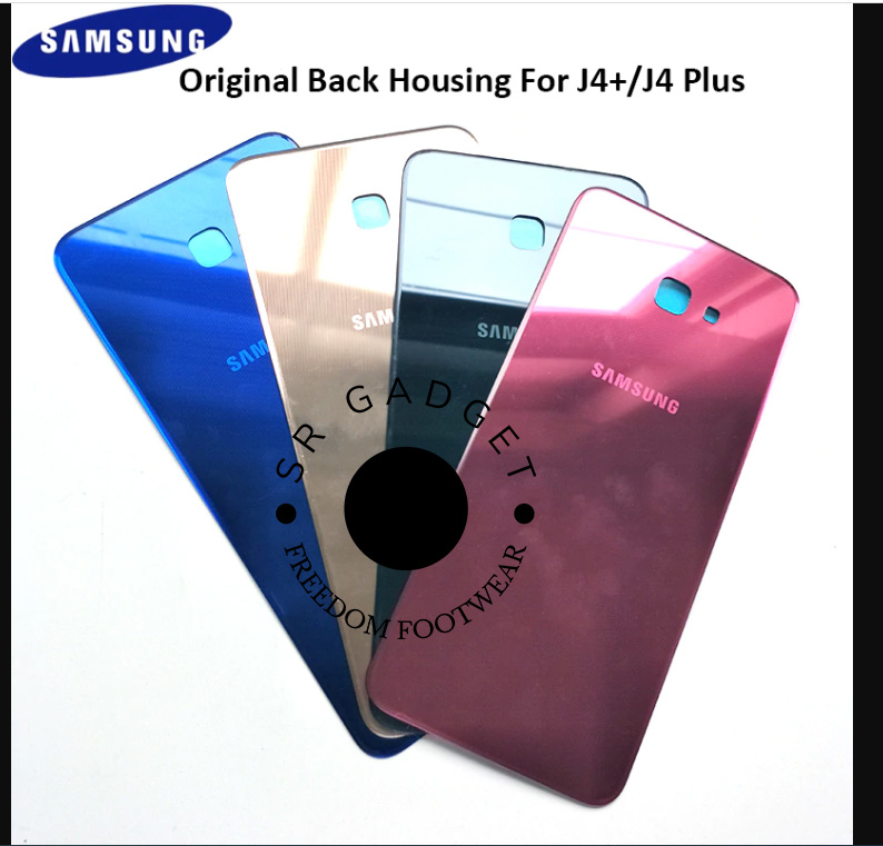 Replacement Backshell Glass Panel for Samsung J4 Plus / J4+ Battery Back Door Housing. 