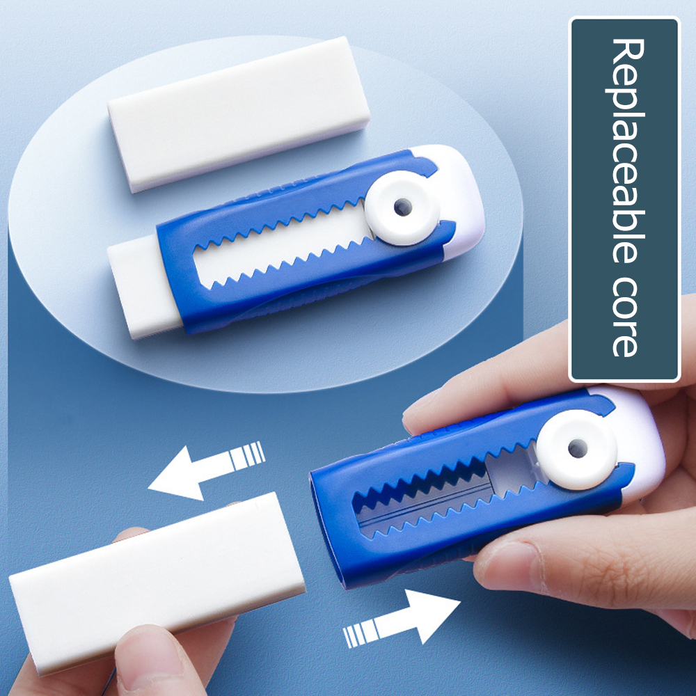 Useful Mini Portable Push And Pull The Eraser Morandi Creative Retractable Replacement Core Eraser For Drawing Writing Exams School Stationery Supplies 1Pcs. 