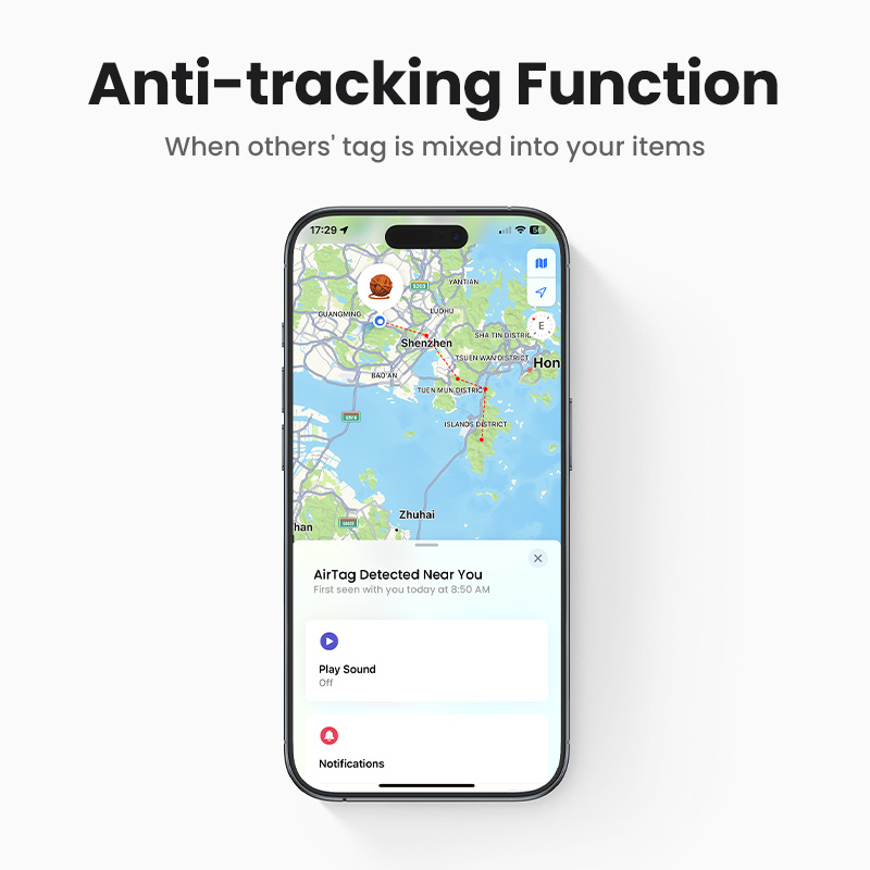 UGREEN Wireless Bluetooth 5.2 Key Finder Security Smart Tra-cker Mini Anti-Lo-st Tra-ck Device for iPhone iPad Document Smart Key Tag Locator Track. 