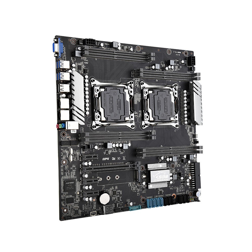 Jinsha X99 dual game motherboard with 8 DDR4 memory slots and 10 - black. 