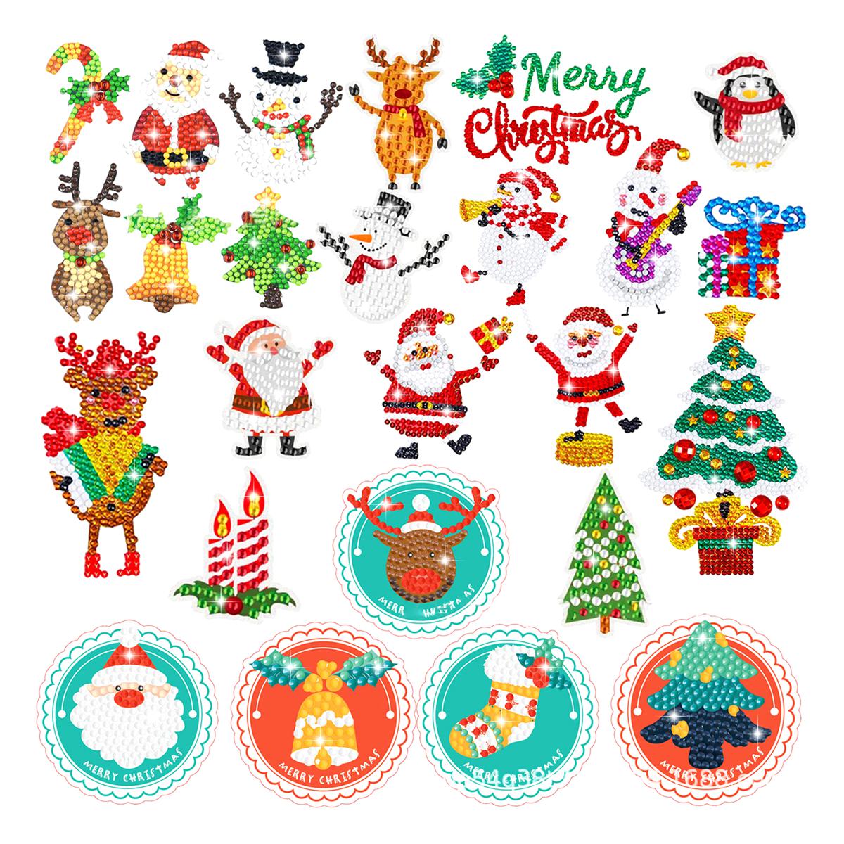 1 Set Diamond Painting Xmas Theme DIY Resin Practical Widely Applied Diamond Painting Kit for Home