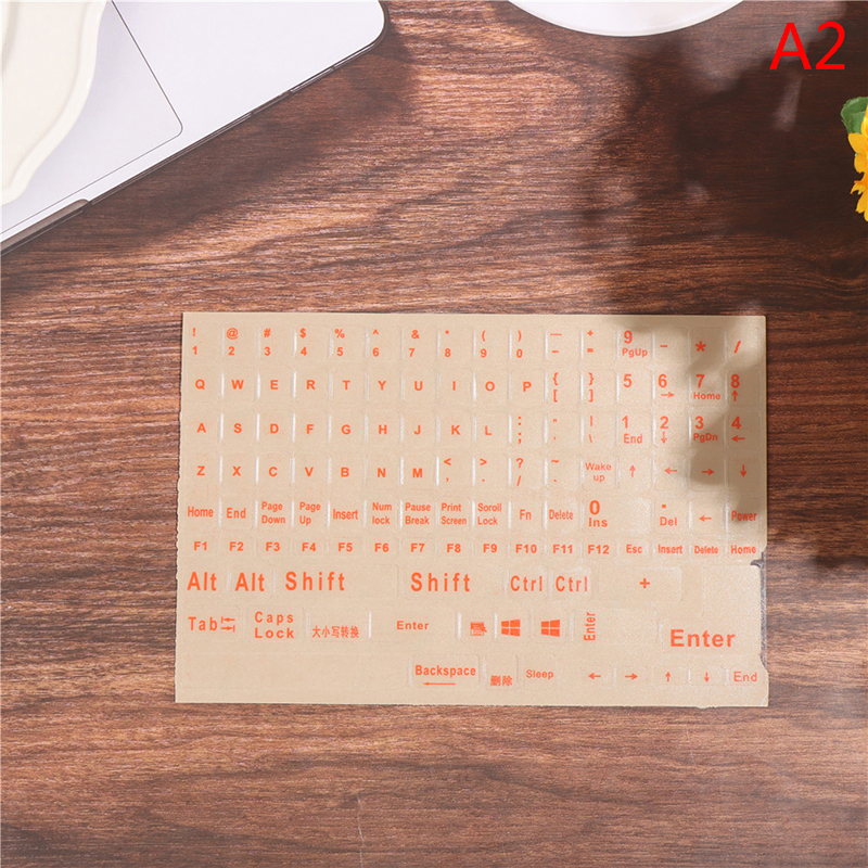 English 120 Keys Matte Standard Waterproof Keyboard Stickers Letter Alphabet. 