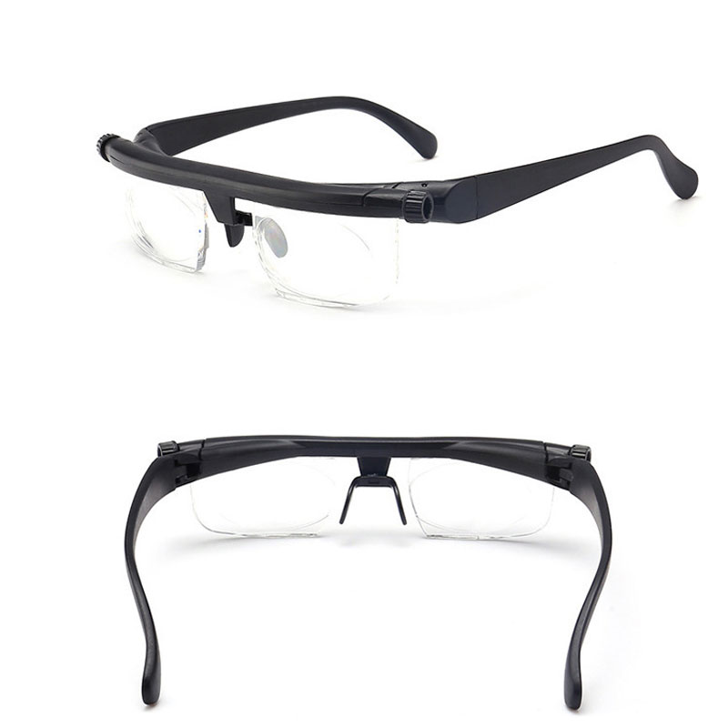 Adlens Focus Adjustable Men Women Reading Glasses Myopia Eyeglasses -6D to +3D Diopters Magnifying Variable Strength. 