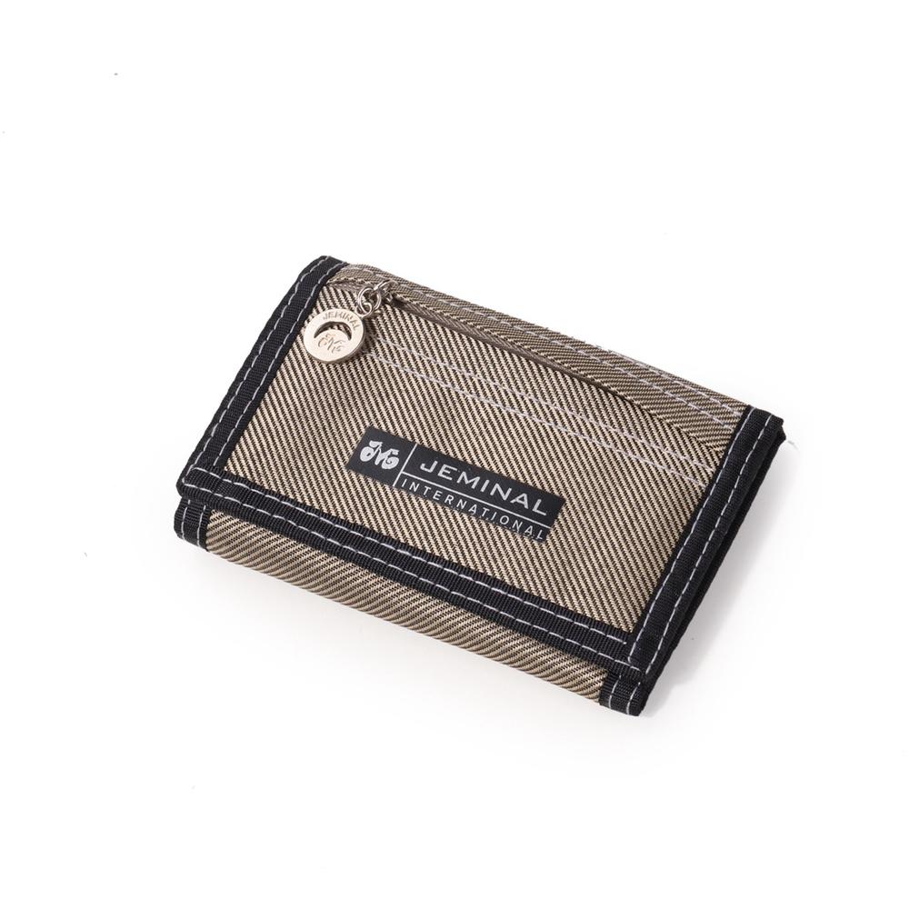 Zipper closure Canvas wallet Durable Assorted color Multi Card Trifold wallet Snap closure Compact size Men's wallet for use Travel School Gift for men Convenient. 