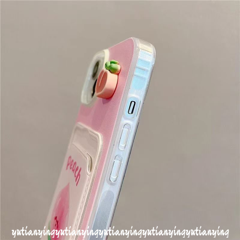 Cartoon Candy Shell Fruit Doodle Peach Avocado Case Compatible for IPhone 11 13 15 14 12 Pro Max XR 7Plus X XS Max 15 8 6s 7 6 Plus SE Luxury Wallet Slot Card Double Lanyard Cover. 