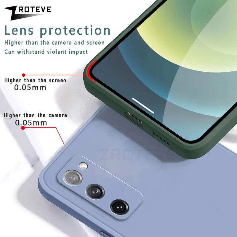 S20FE Case ZROTEVE Square Soft TPU Liquid Silicone Cover For Samsung Galaxy S20 FE S 20 Plus Ultra Shockproof Phone Cases. 