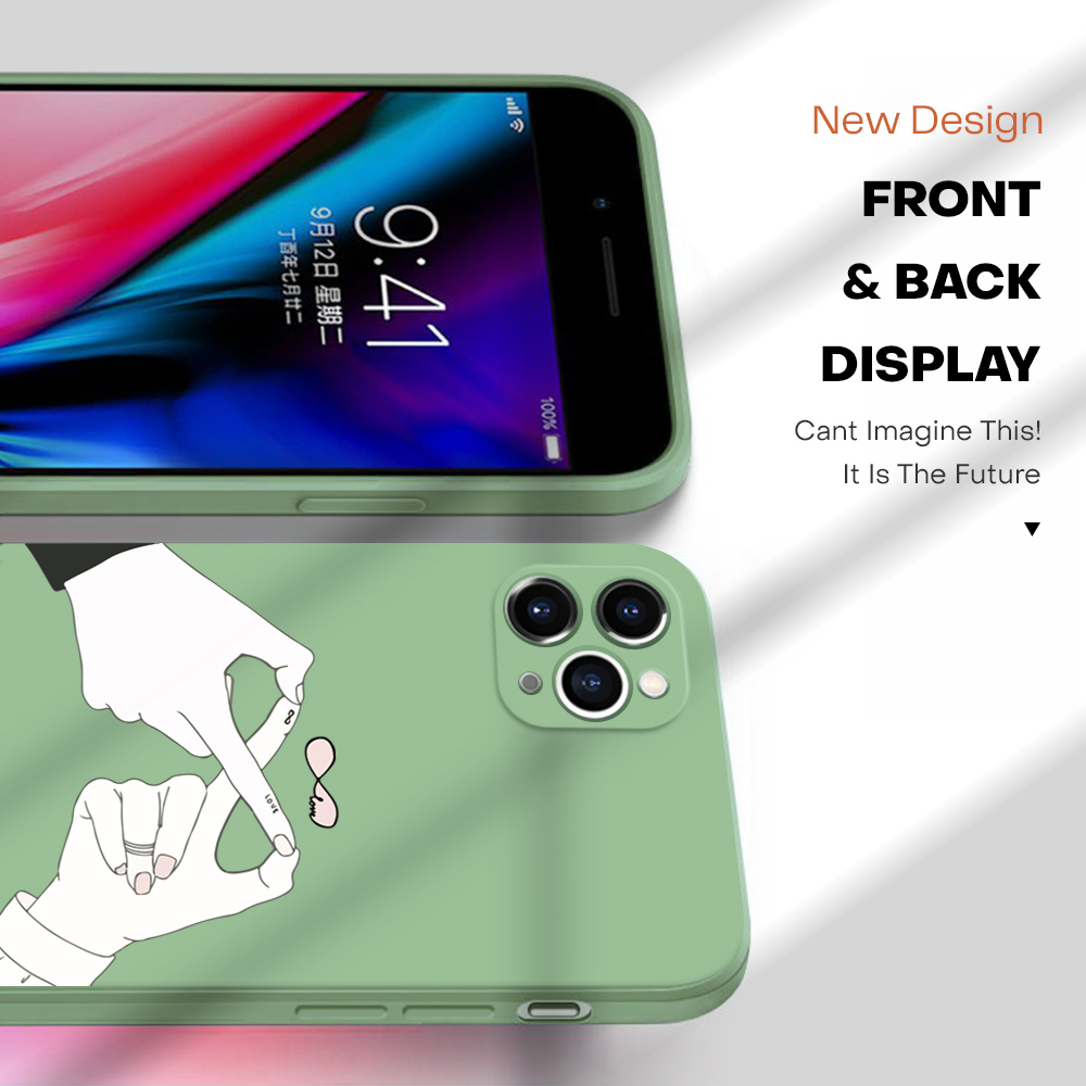 ZeroQiQi for Realme 7I/Realme C17 Back Cover Mobius Ring Ultra Thin Soft Luxury Square Multicolor Liquid Silicone Phone Case. 