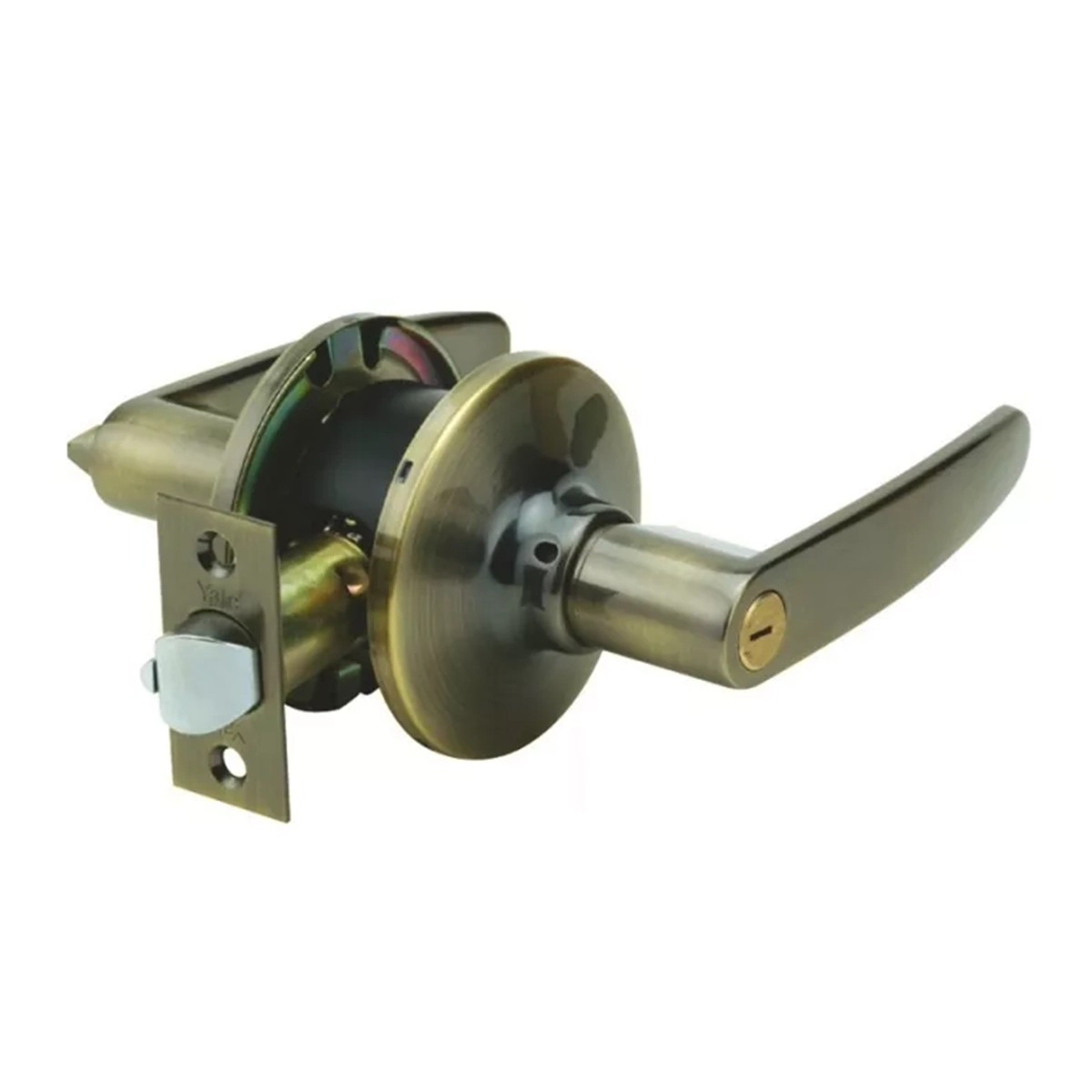 Yale Antique Brass (without key)Lever Door Handle Lock VL5342 US5