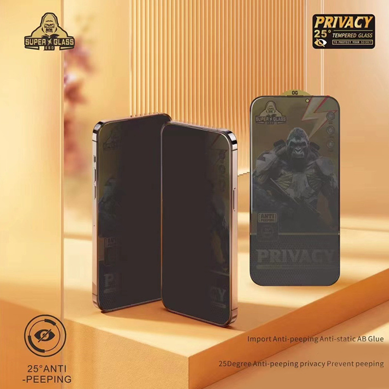 King Kong Gorilla Privacy Screen Protector For iPhone 11 12 13 14 15 Pro Max Anti-spy Tempered Glass For iPhone X XS Max 13 Pro. 