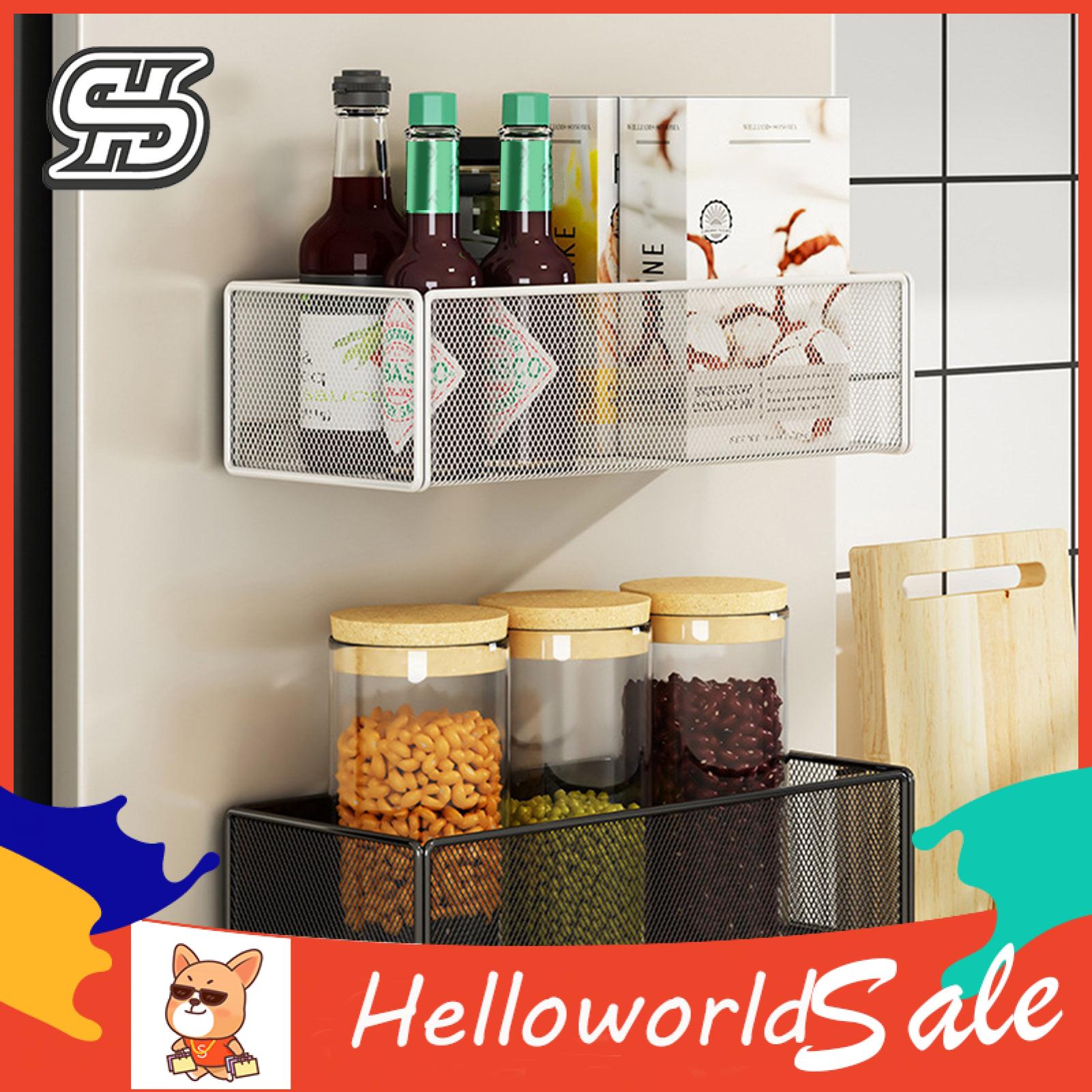 Magnetic Basket Large Capacity Magnetic Storage Rack Organizer Shelf for Easy Refrigerator Organization Rustproof Easy Installation Container Bin Box. 