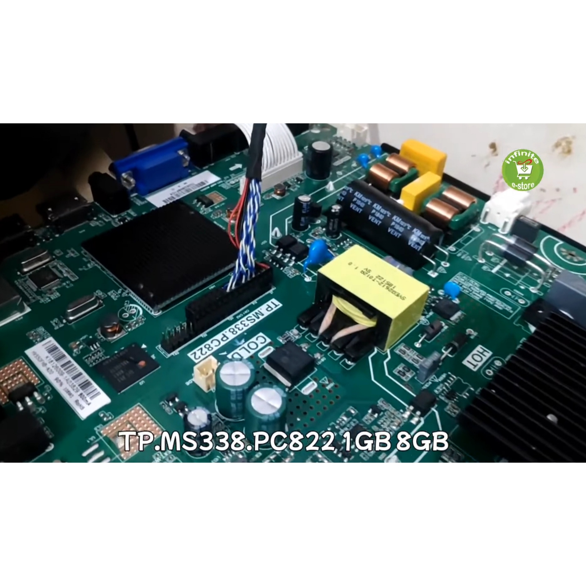 TP.MS338.PB822 1GB Ram 8GB Rom Android smart TV three in one network motherboard Quad Core Processor built in Power Board LED Inverter ZSY-TP. ATM20. PB819 Replace 32-42  smart Tv HD and Full HD Firmware. 