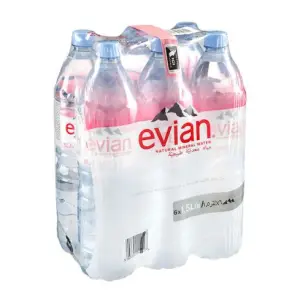 Evian Natural Mineral Water - 1.5Ltr - 8Pcs