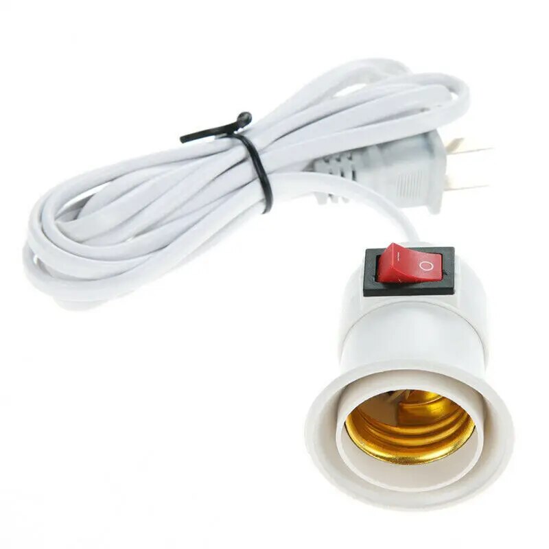 2PCS E27 2.3M Cable Cord Plug In Pendant Lamp Light Bulb Holder With Switch Power Cord US Plug E27 Lamp Holder Universal. 