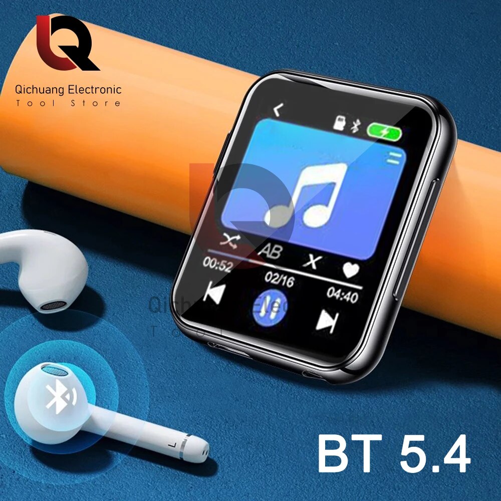1Pc MP3 Music Player Bluetooth 5.4 HiFi MP4 Walkman Full Touch Screen Built-in Speaker Recorder Camera Video Player FM/E-book. 