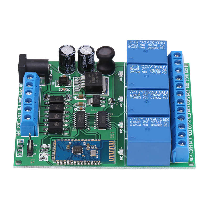 4 Channel Bluetooth Relay Module Phone Wireless Control Switch 2.1 Bluetooth Relay Module 6-10m Communication Distance. 