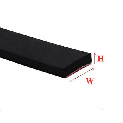 【VisioN Shop】Self-adhesive strips for rubber beading, rectangular box, mechanical shock-absorbing seal, flat distribution adhesive tape. 