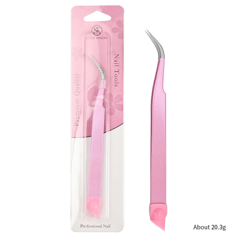 Nail Art Multi-functional Two-headed Tweezers Sticky Drill With Silicone Press Stick To Pick Up Nail Stickers Nail Art Tool Demoo
