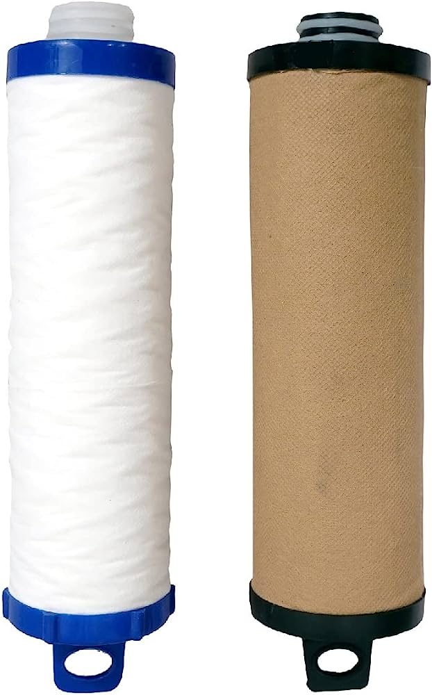 Aquaguard INOVA/Infinity 10 Inch Carbon Block and Threaded PP Filter Prefilter Cartridge DIY Candle - 2 Pcs. 