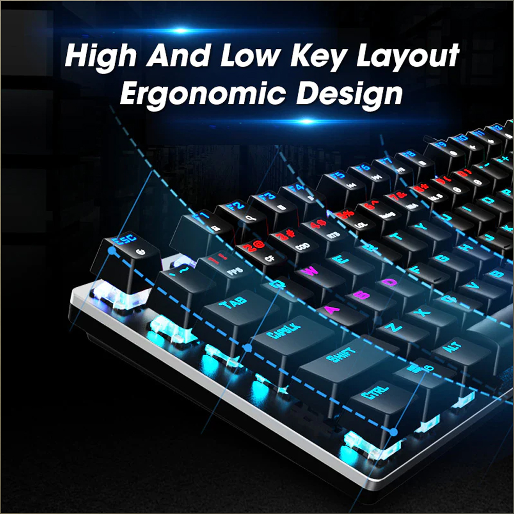 AOC Gaming Keyboard | Mechanical Switch | 104 key Blue Switch (GK410). 